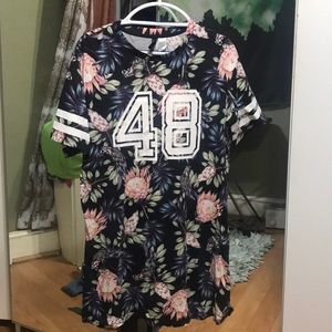 Long Floral Oversized T-shirt